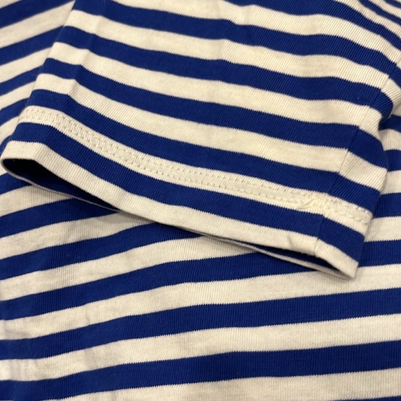 J. Crew Striped Top Blue White Knot Twist in Back Cotton Women Size XL - Picture 6 of 7